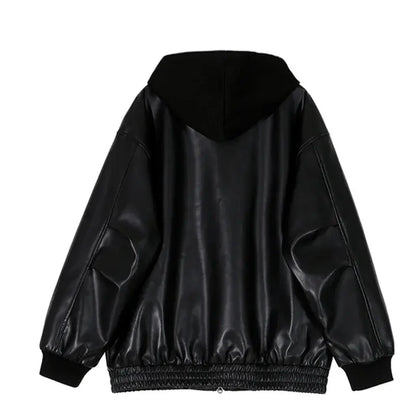 Hooded Leather Jacket