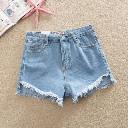 Cropped denim short