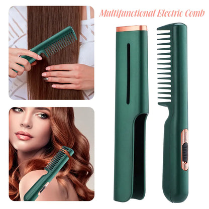 Straightener and hair brush