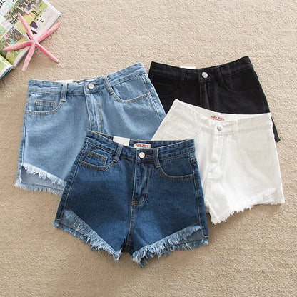 Cropped denim short