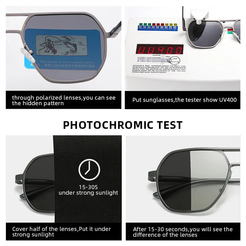 Metal Photochromic Sunglasses