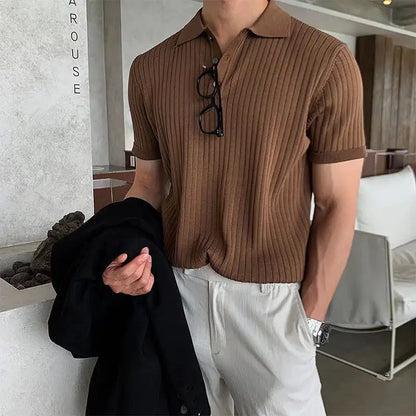 Enzo Knit Polo Sweater