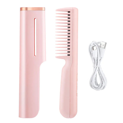 Straightener and hair brush