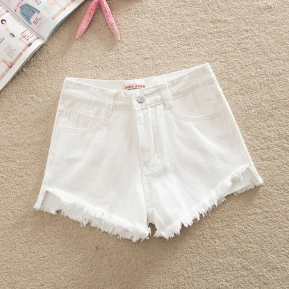 Cropped denim short